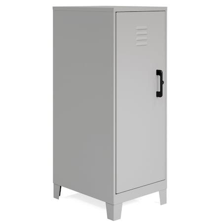 Nusparc Personal Locker, 3 Shelves, 42.5" x 14.2" x 18", Silver NPRSL318ZZSR